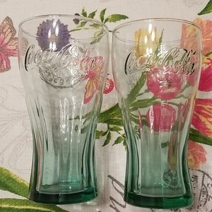 Vintage Coca-Cola Glasses Pair of 2